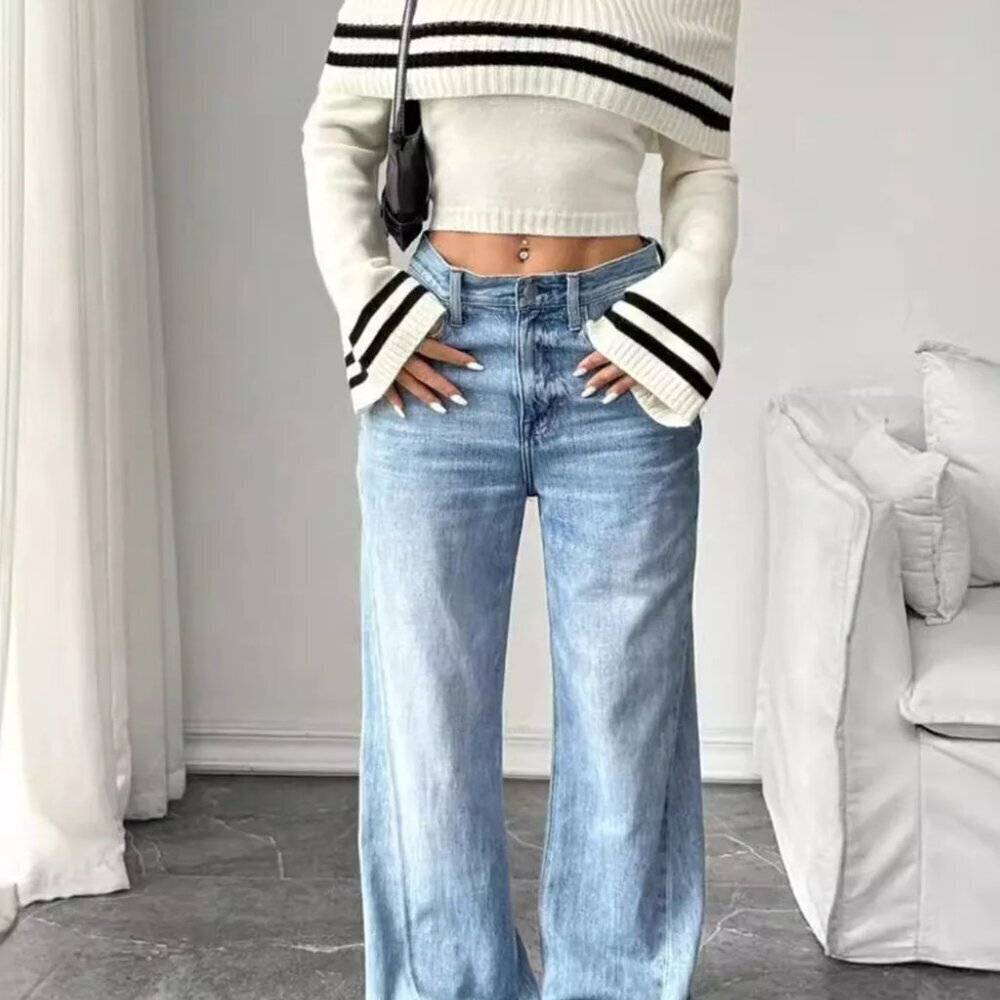 Ribbed Off-Shoulder Striped Knit Top - Picture 6 of 6
